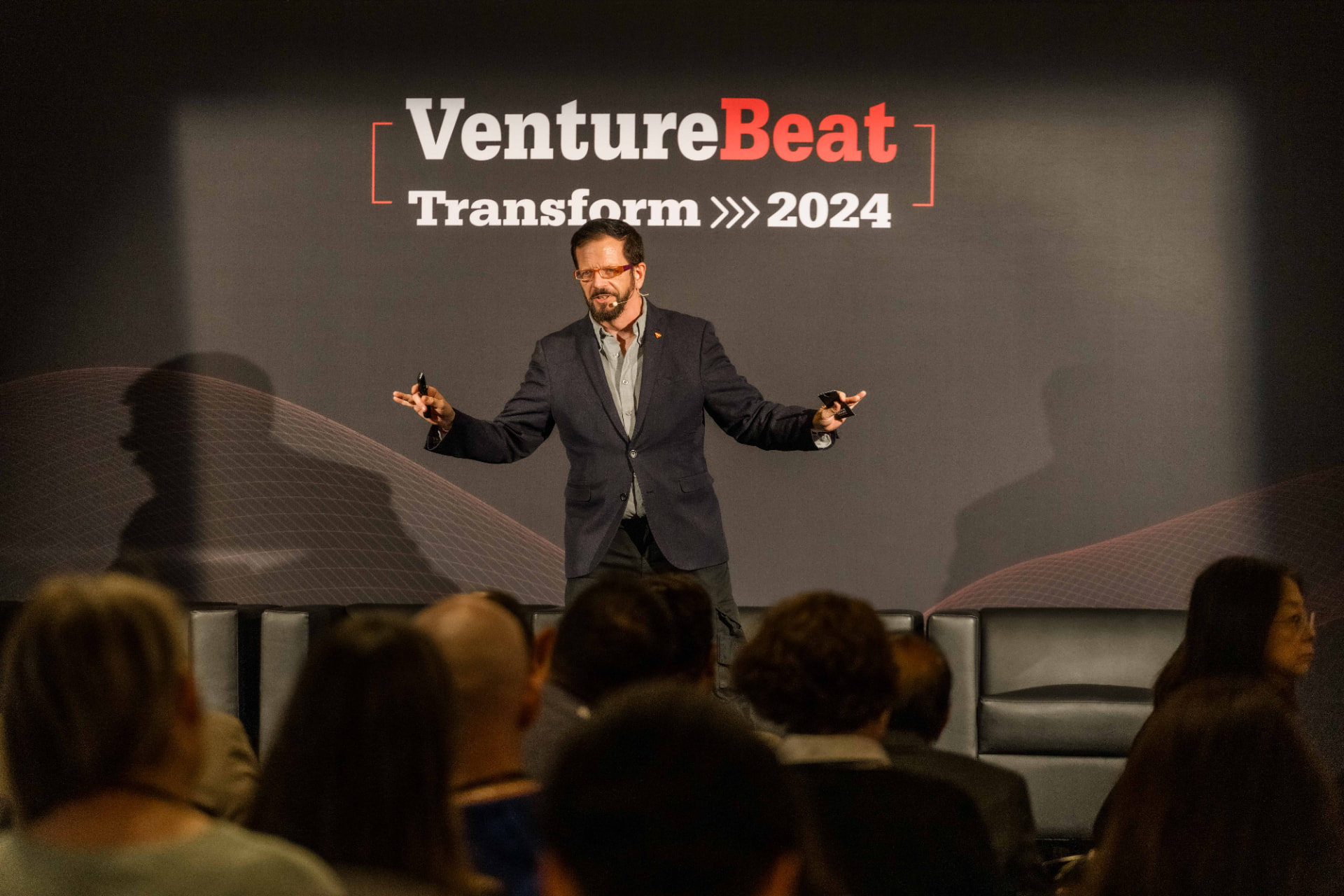 Stewart Rogers on stage at VentureBeat Transform 2024